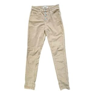 Levis 721 Corduroy High Rise Skinny Button Fly Jeans Brown/Tan WM SZ 26/30